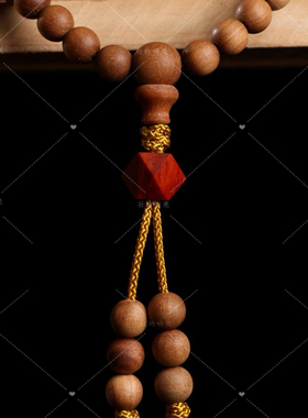 【壮的响亮】檀无界收藏款108颗老山檀香素珠/紫檀多面体手串手链