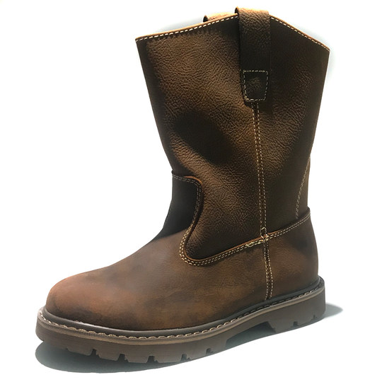 Водонепроницаемые теплые высокие кожаные сапоги из натуральной кожи в стиле ретро