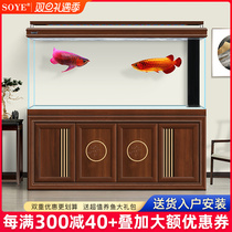 Fish tank Aquarium Living Room Solid Wood Super White Landing Eco Large 2023 New Screen Chinese Xuan Guan Partition Cabinet