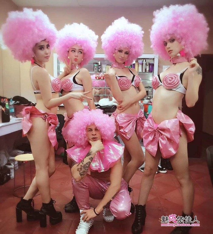 节日酒吧ds演出服女夜店B组舞队gogo秀性感大气蝴蝶结假发舞台装,淘宝优惠券,粉丝福利购,淘宝优惠卷