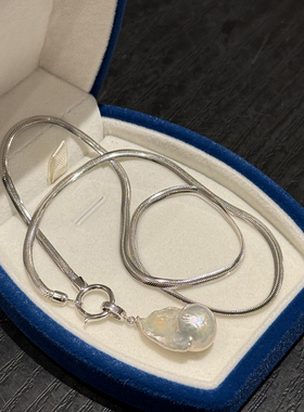 辛欣韩国进口东大门新款复古巴洛克串珠珍珠s925纯银项链