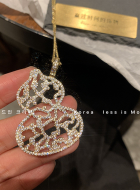 东大门韩国进口新款满钻镂空葫芦