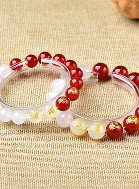 红玛瑙五行缺火补火手链离为火本命卦地晋雷火丰火天大有卦男女款