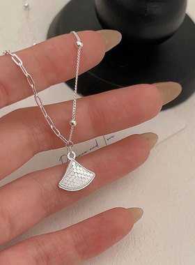 云尚服饰纯银S925碎碎冰小裙子项链女2026新款简约时尚百搭锁骨