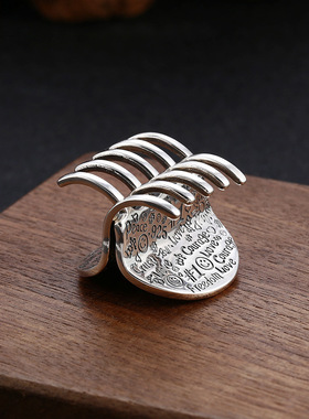 云尚服饰S925纯银饰品 泰银英文字母涂鸦发夹 发饰韩版时尚饰品