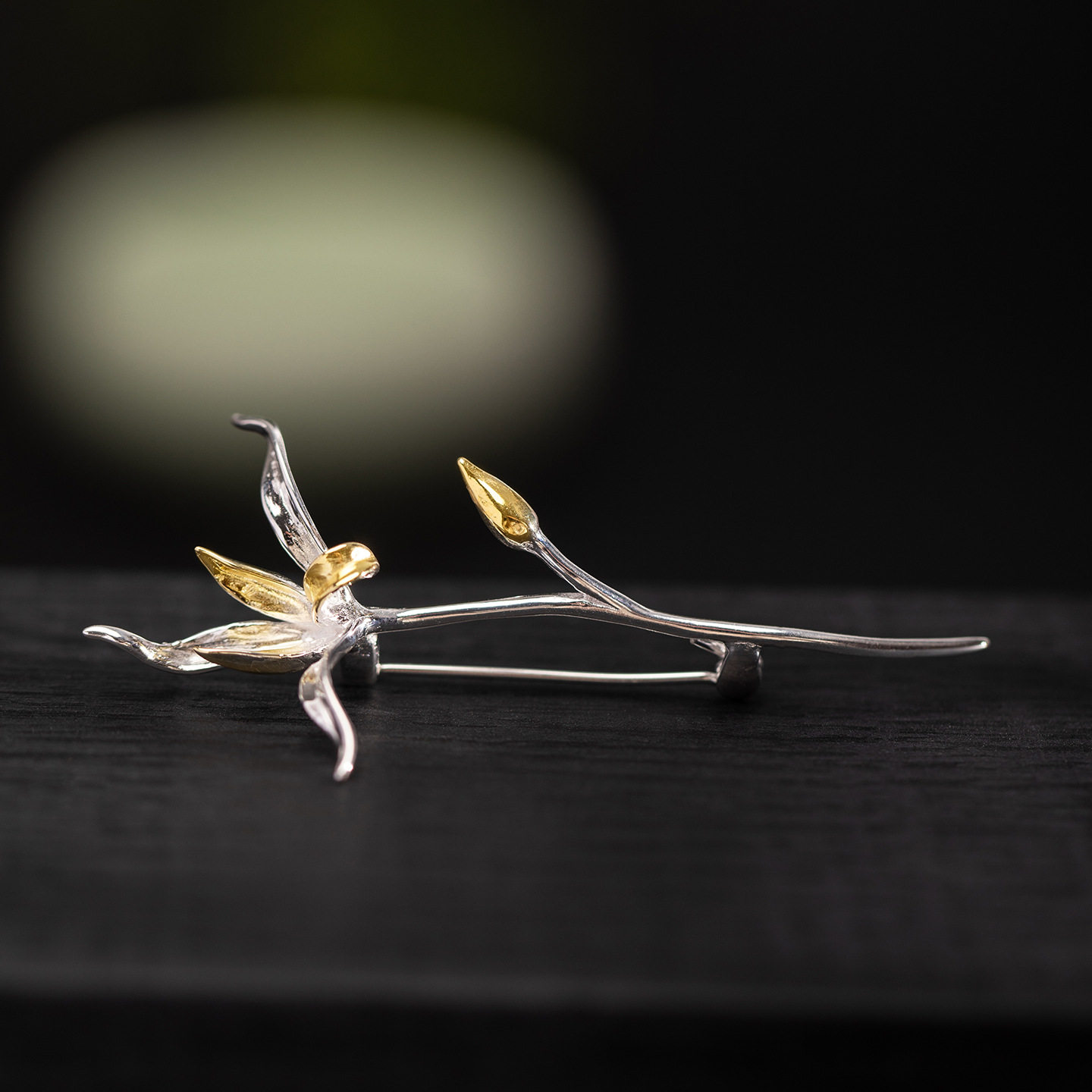 云尚服饰s925银原创设计国潮时尚兰花胸针新中式个性花卉别针领针,淘宝优惠券,粉丝福利购,淘宝优惠卷