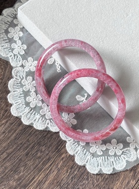 蔷薇辉手镯 樱花雨手镯 天然蔷薇辉手镯