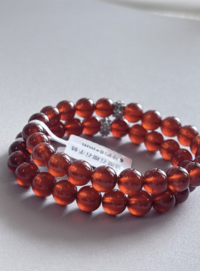 天然橙石榴石手链 芬达色石榴石手串酒红石榴石