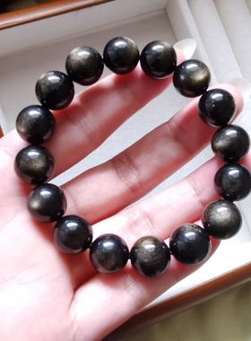 金曜石手串 天然金曜石手链 男士手串 女生手链