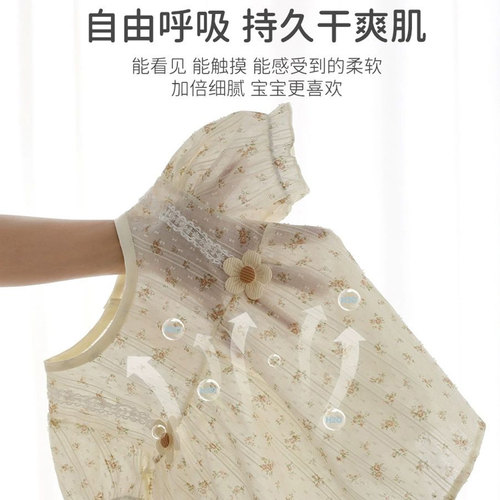 婴儿连衣裙夏季薄款纯棉连体裙可爱超萌6一12月宝宝公主裙子女孩 - 图1
