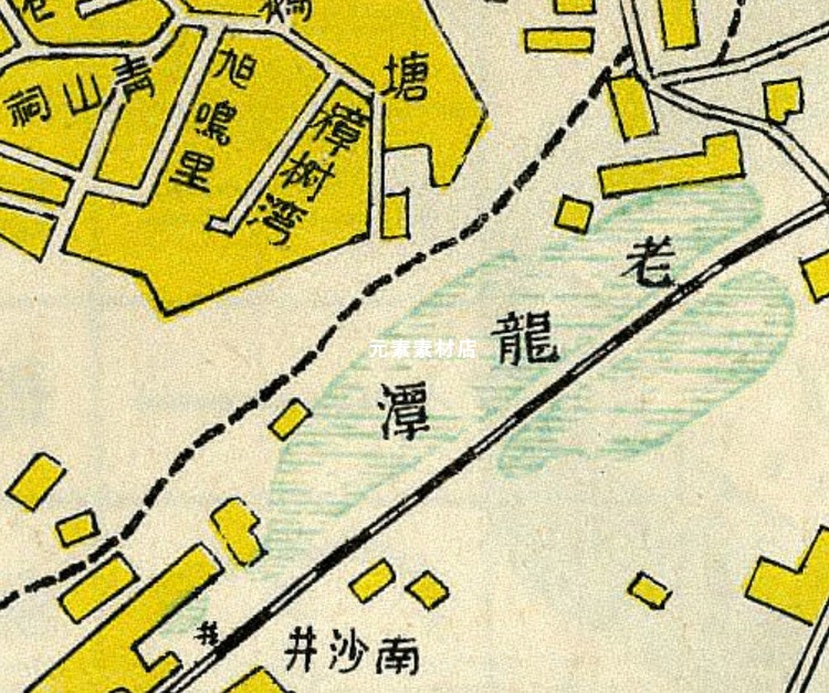 1947年长沙市旧市区图民国高清电子版老地图历史参考素材JPG格式-图2