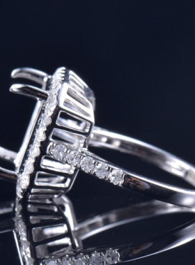 Fay Jewelry 个性定制钻石戒指空托（925银/10K/14K/18K/PT950）