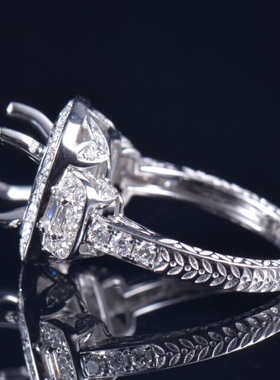 Fay Jewelry 个性定制钻石戒指空托（925银/10K/14K/18K/PT950）