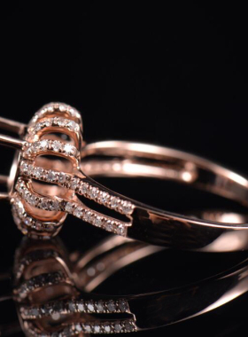 Fay Jewelry 个性定制钻石戒指空托（925银/10K/14K/18K/PT950）