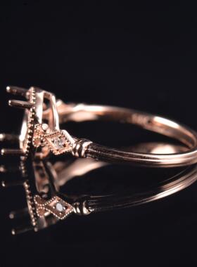 Fay Jewelry 个性定制钻石戒指空托（925银/10K/14K/18K/PT950）