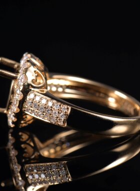 Fay Jewelry 个性定制钻石戒指空托（925银/10K/14K/18K/PT950）