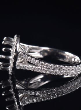 Fay Jewelry 个性定制钻石戒指空托（925银/10K/14K/18K/PT950）