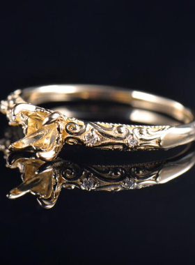 Fay Jewelry 个性定制钻石戒指空托（925银/10K/14K/18K/PT950）