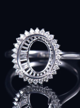 925银戴妃款空托戒指可刻字