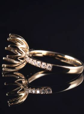 Fay Jewelry 个性定制钻石戒指空托（925银/10K/14K/18K/PT950）