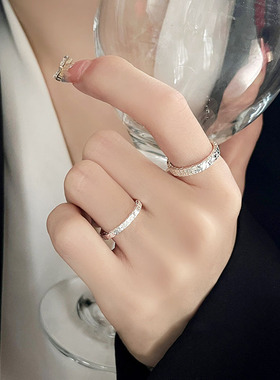 包邮新款碎冰冰戒指女简约