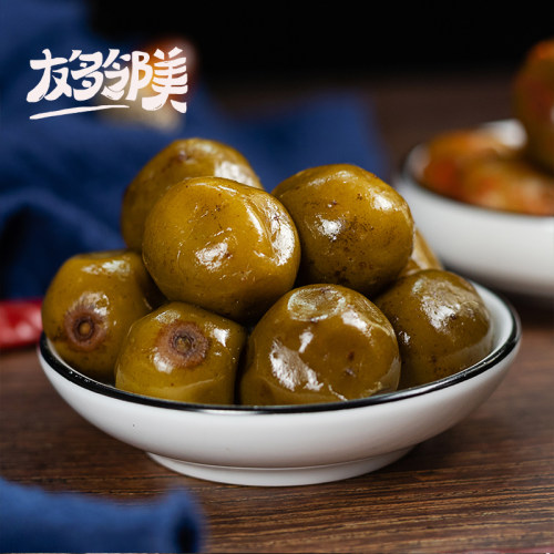 友多铺子青酸枣瓶装蜜饯辣味湖南浏阳特产野生南酸枣粒五眼果零食 - 图0