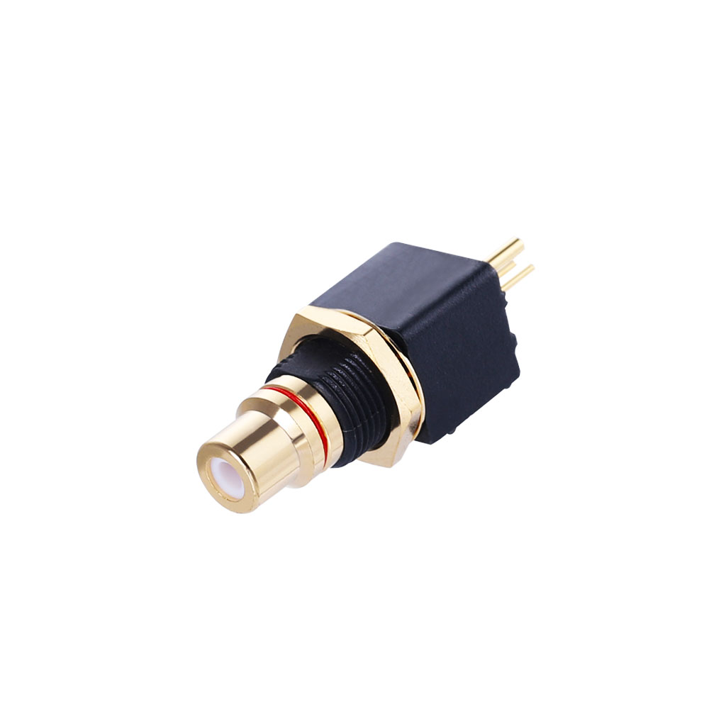 台湾 AEC Connectors 雅钛 RJ-255BKPLG-180纯铜镀金信号 RCA插座 - 图3