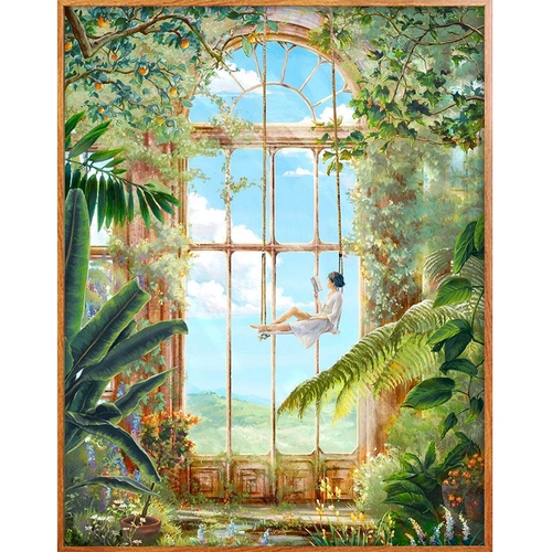 Jiacai tianyan цифровой масляной живопись DIY заполнение цветового отверждения и разборка ландшафтная анимация персонаж.