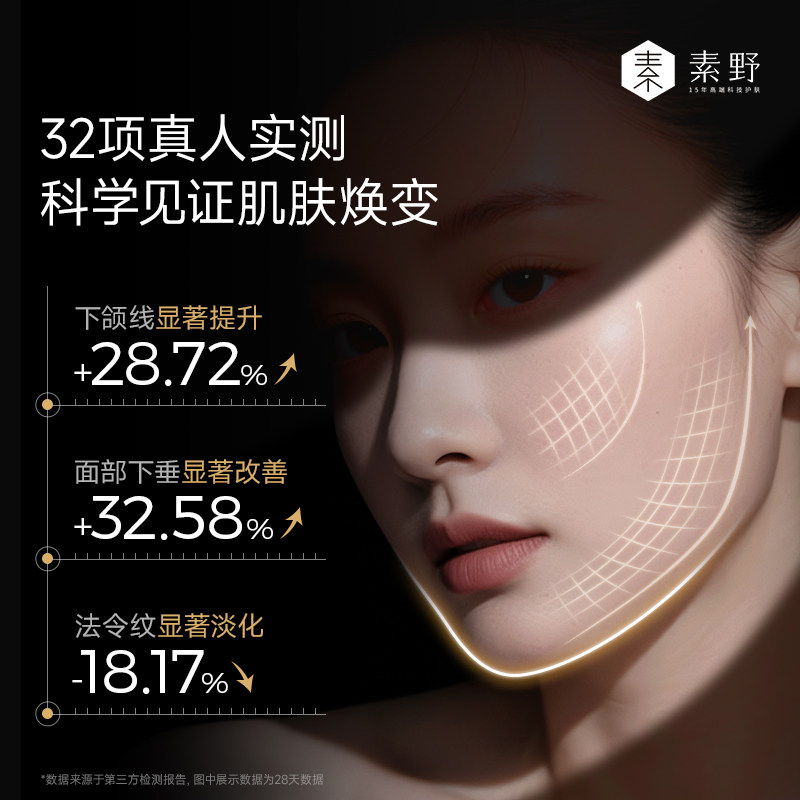 【38焕新季】素野黑冠面霜玻色因紧致抗皱淡纹抗老黑绷带面霜