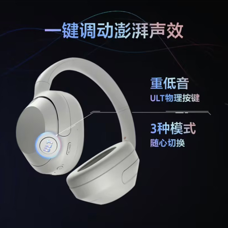 Sony/索尼 ULT WEAR 头戴式重低音无线蓝牙降噪耳机麦 WH-ULT900N - 图1