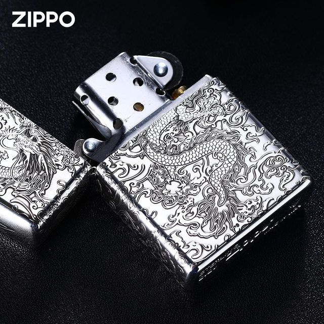 ZIPPO genuine 999 sterling silver Xiangyunlong counter