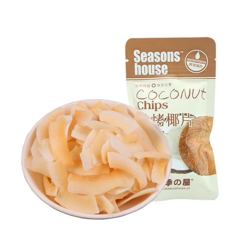 四季屋香烤椰子片干椰子肉角脆块原味500g小包装烘焙零食海南特产,淘宝优惠券,粉丝福利购,淘宝优惠卷
