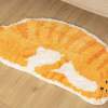 New cartoon tiger shape flocked floor mat, bathroom absorbent anti-slip mat, home bedroom bedside carpet floor mat