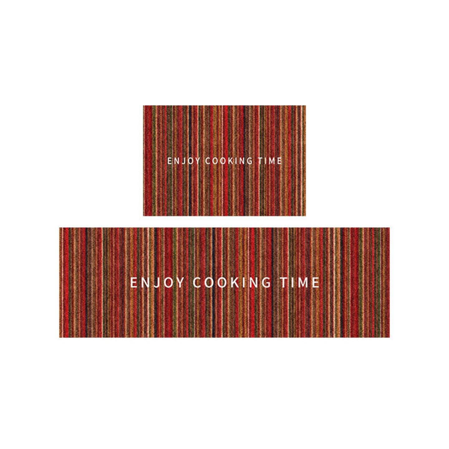 Linen kitchen non-slip, oil-absorbent and wash-free floor mat
