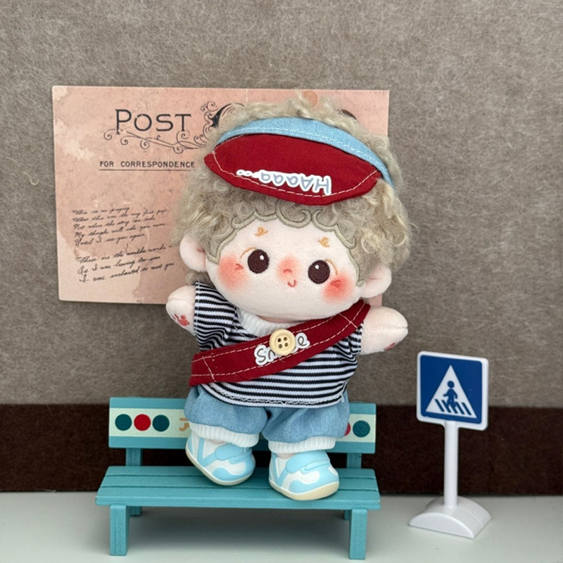 现货新款10cm棉花娃娃衣服毛绒玩偶换装公仔可爱娃衣休闲套装 - 图3