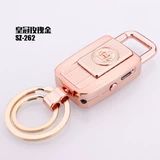 Брелок, реалистичная зажигалка с usb-зарядкой, ветрозащитный креативный электронный фонарь