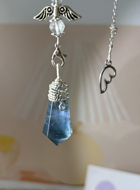 蓝萤石绕线灵摆｜手工灵摆 蓝萤石 绕线 小众礼物 一图一物～