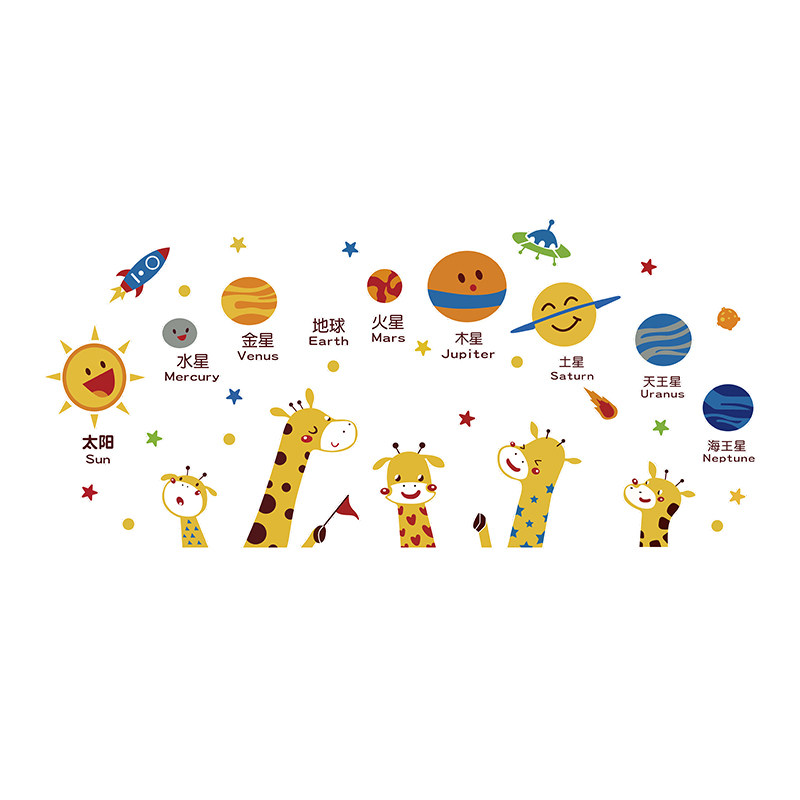 托管班墙面装饰太空星球主题墙教室环创布置幼儿园班级文化墙贴纸,淘宝优惠券,粉丝福利购,淘宝优惠卷