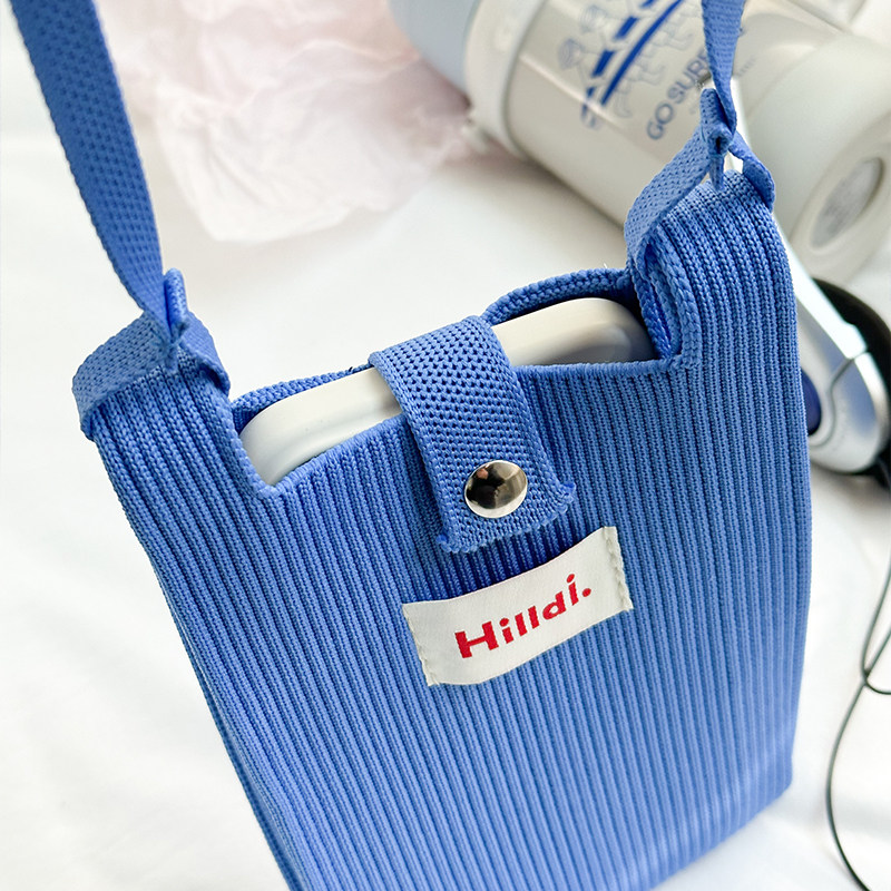 2025春夏新款针织斜挎手机包女小巧轻便百搭纯色ins风便携收纳包,淘宝优惠券,粉丝福利购,淘宝优惠卷