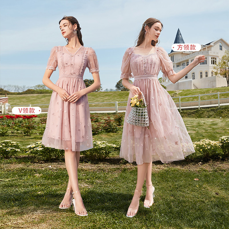 白鹿明星香影女夏2022新款连衣裙 香影连衣裙