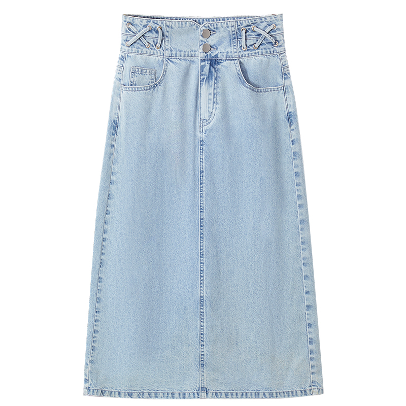 香影浅蓝色牛仔女2023夏装半身裙 香影半身裙