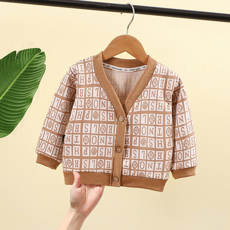 儿童秋季针织卡通休闲舒适外套1-6岁男女童开衫V领上衣,淘宝优惠券,粉丝福利购,淘宝优惠卷