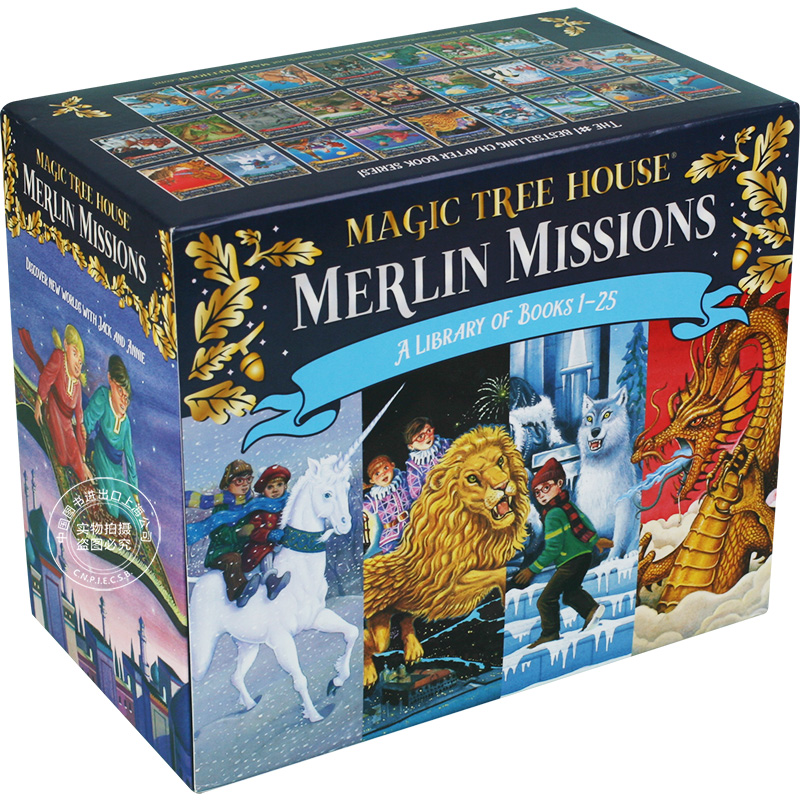 现货 梅林的任务1-25套装 神奇树屋进阶版 英文原版 Magic Tree House Merlin Missions 原神奇树屋29-53册套装 分阶阅读英语章节 - 图0