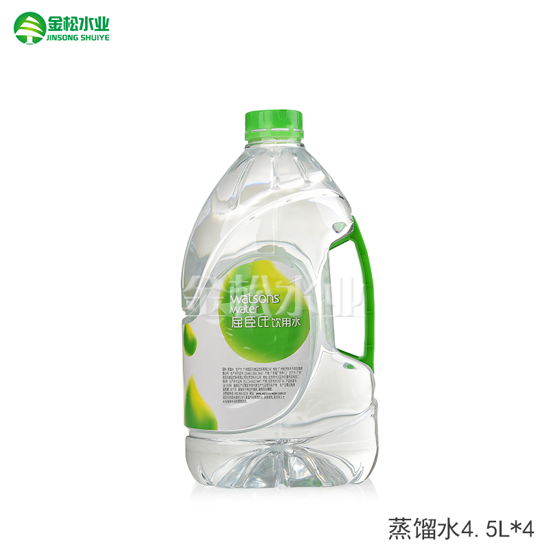 屈臣氏蒸馏水4.5L*1桶/4桶多规格可选专业制法饮用水新老包装随机