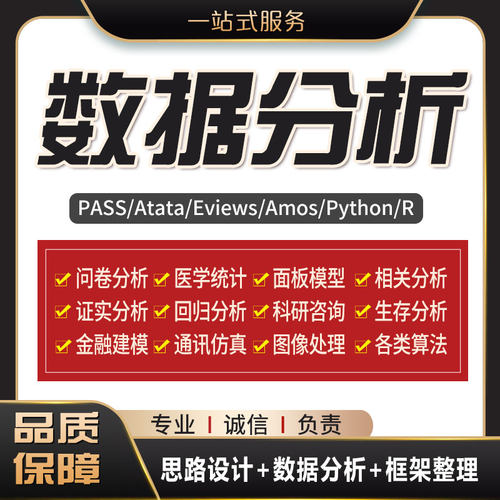 SPSS数据分析服务eviews实证stata调查问卷meta医学amos统计R代做 - 图1