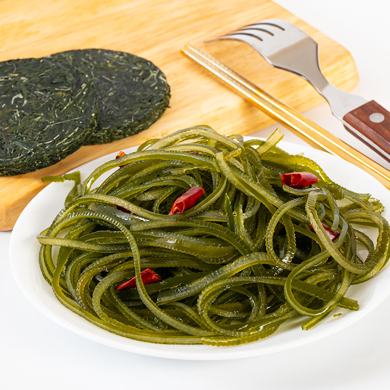 竹岛烘干压缩海带丝片整箱70g*32大连特产水产干货无沙海带苗圆饼_虎窝淘