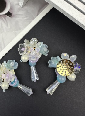 新款手工串珠花朵饰品配件