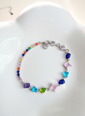 原创重工宝石彩色手链
