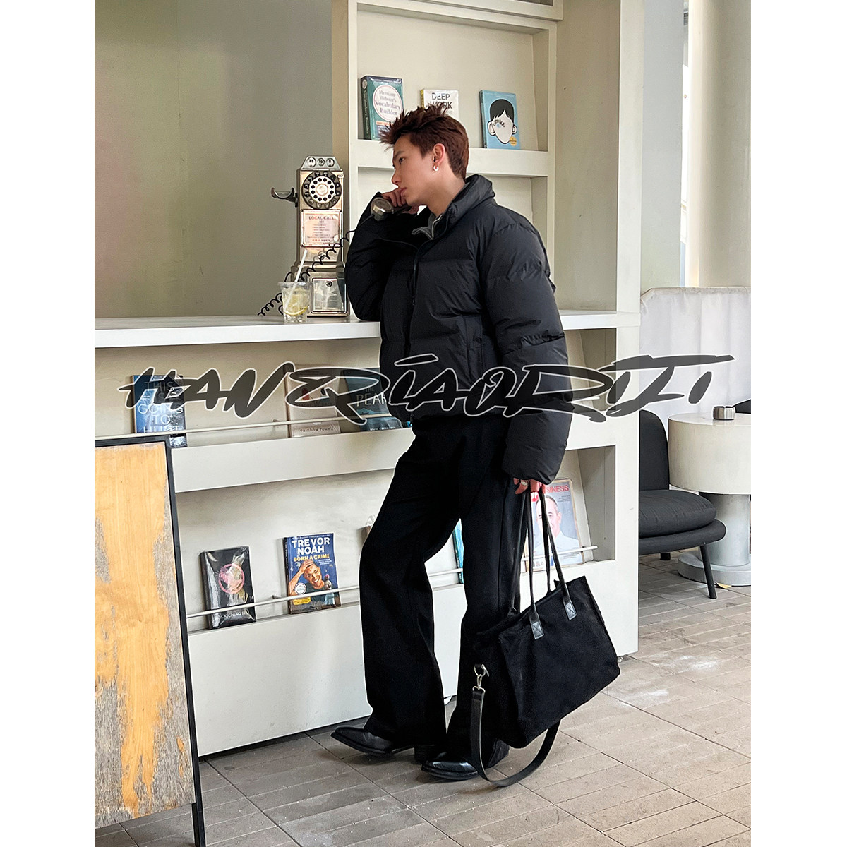 韩桥日记[未来系列]尖头雅痞短筒靴子牛皮厚底切尔西靴男靴巫师靴,淘宝优惠券,粉丝福利购,淘宝优惠卷