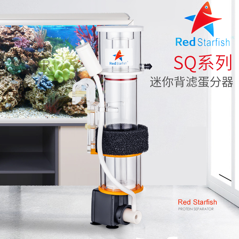 红海星迷你蛋分蛋白质分离器海水化氮器鱼缸过滤器sq507090静音 - 图0